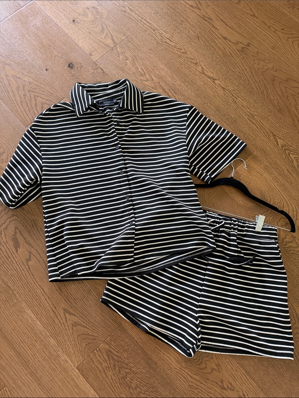 Like new matching set Vici Black & White Striped